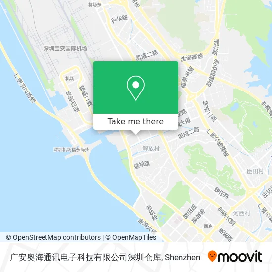 广安奥海通讯电子科技有限公司深圳仓库 map