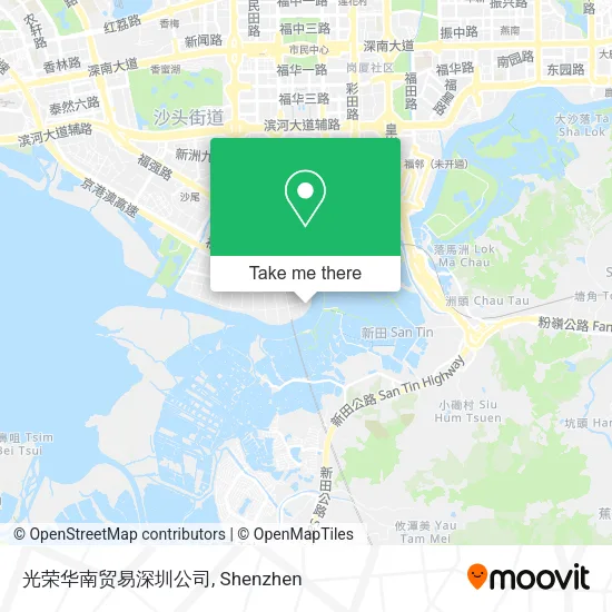 光荣华南贸易深圳公司 map