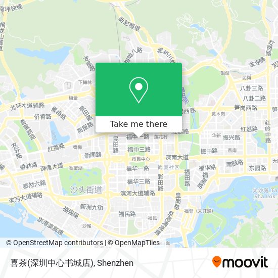 喜茶(深圳中心书城店) map