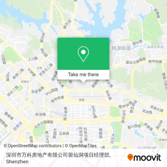 深圳市万科房地产有限公司留仙洞项目经理部 map
