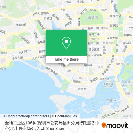 金地工业区106栋(深圳市公安局福田分局行政服务中心)地上停车场-出入口 map