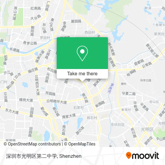 深圳市光明区第二中学 map