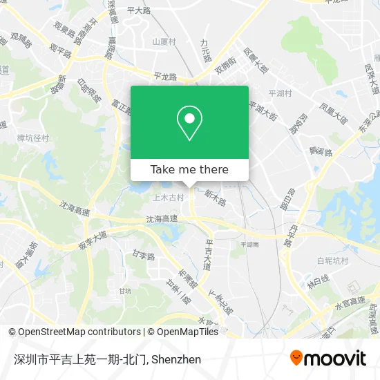 深圳市平吉上苑一期-北门 map