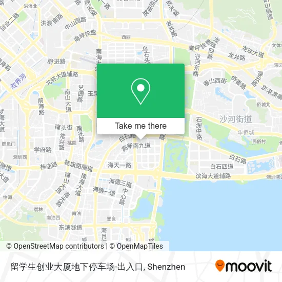 留学生创业大厦地下停车场-出入口 map