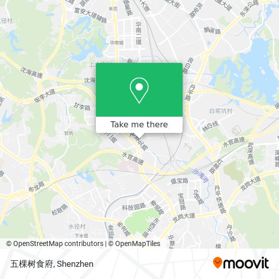 五棵树食府 map