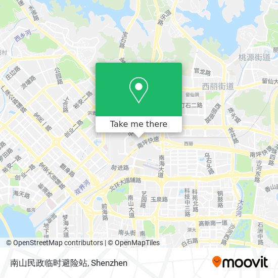 南山民政临时避险站 map