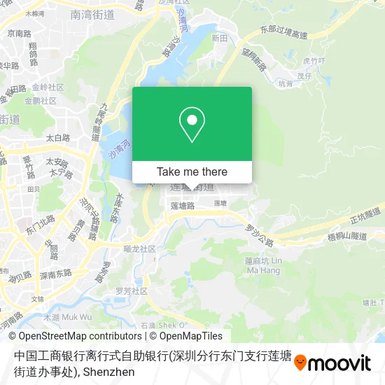 中国工商银行离行式自助银行(深圳分行东门支行莲塘街道办事处) map