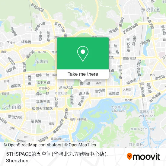 5THSPACE第五空间(华强北九方购物中心店) map