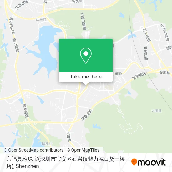 六福典雅珠宝(深圳市宝安区石岩镇魅力城百货一楼店) map