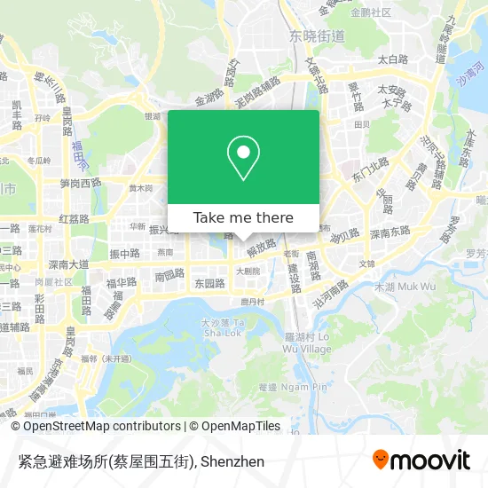 紧急避难场所(蔡屋围五街) map