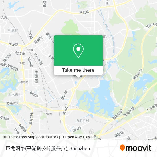 巨龙网络(平湖鹅公岭服务点) map