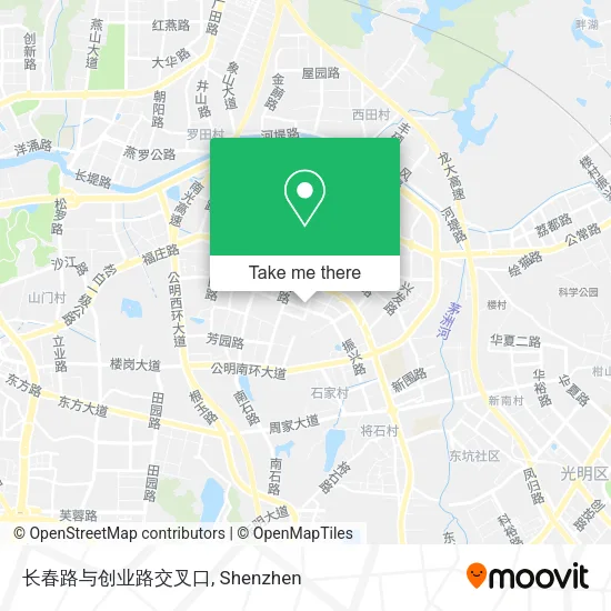 长春路与创业路交叉口 map