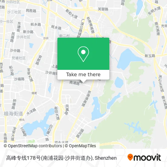 高峰专线178号(南浦花园-沙井街道办) map