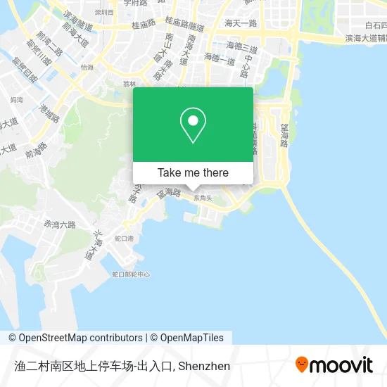 渔二村南区地上停车场-出入口 map