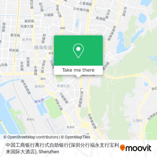 中国工商银行离行式自助银行(深圳分行福永支行宝利来国际大酒店) map