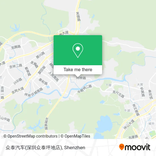 众泰汽车(深圳众泰坪地店) map