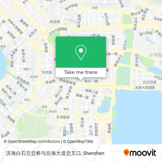 滨海白石立交桥与后海大道交叉口 map