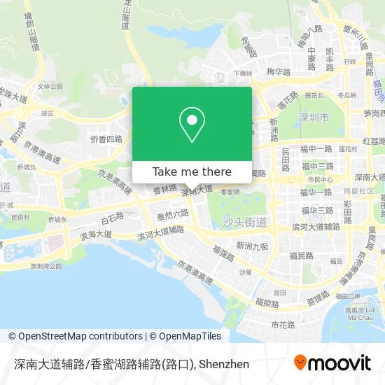 深南大道辅路/香蜜湖路辅路(路口) map