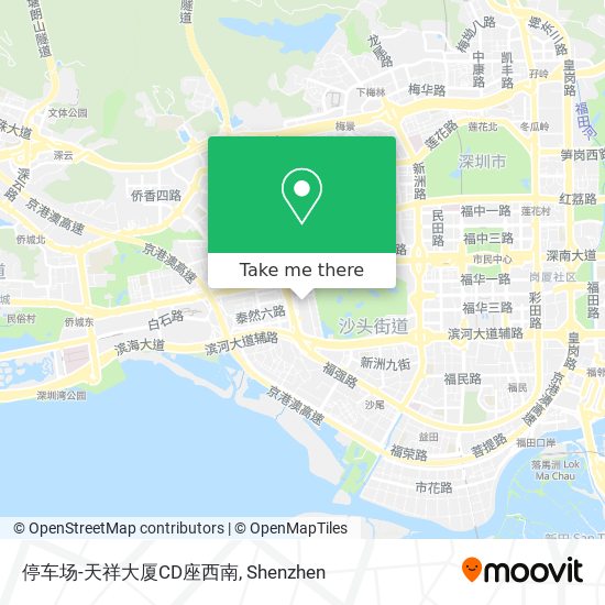 停车场-天祥大厦CD座西南 map