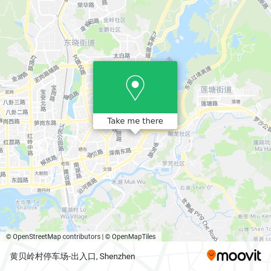 黄贝岭村停车场-出入口 map