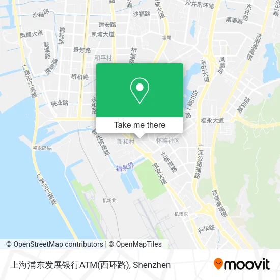 上海浦东发展银行ATM(西环路) map
