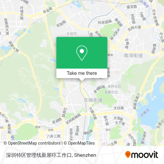 深圳特区管理线新屋吓工作口 map
