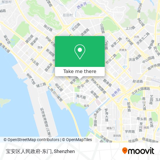 宝安区人民政府-东门 map