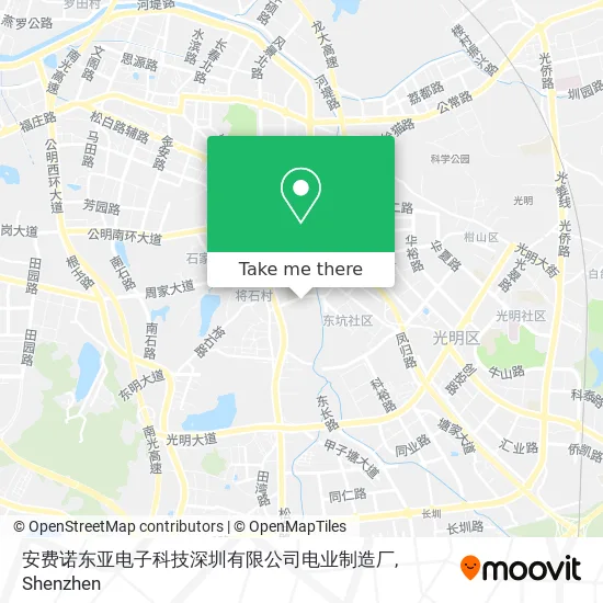 安费诺东亚电子科技深圳有限公司电业制造厂 map