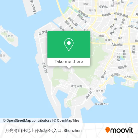 月亮湾山庄地上停车场-出入口 map