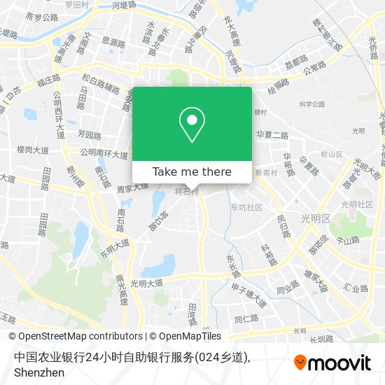 中国农业银行24小时自助银行服务(024乡道) map