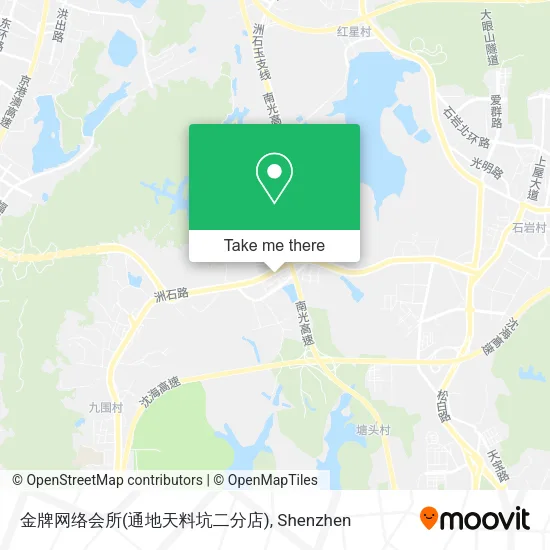 金牌网络会所(通地天料坑二分店) map