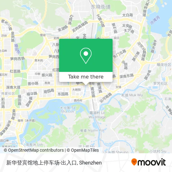 新华登宾馆地上停车场-出入口 map
