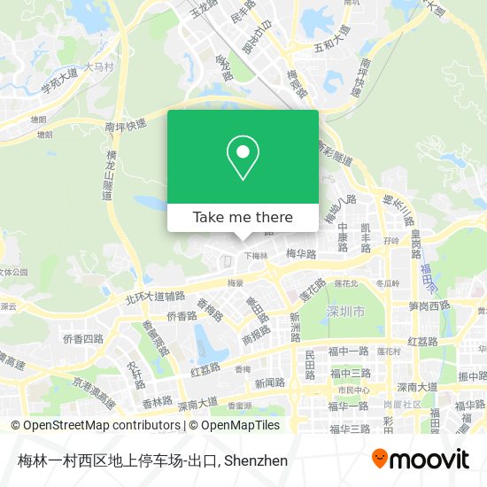 梅林一村西区地上停车场-出口 map