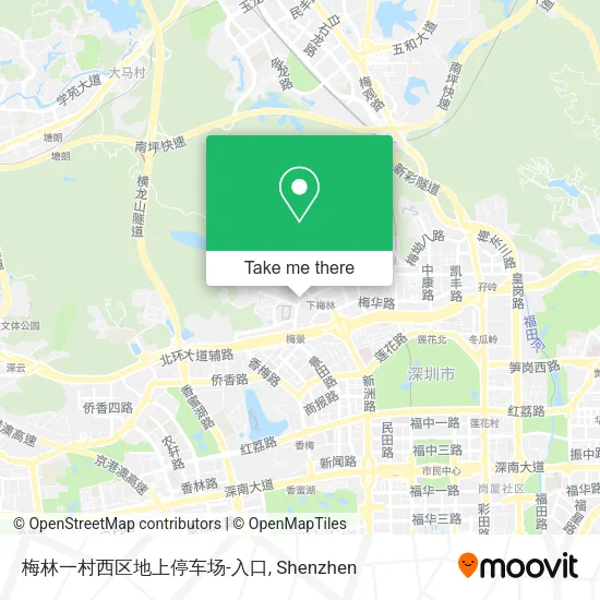 梅林一村西区地上停车场-入口 map