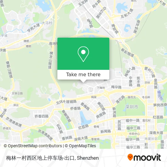 梅林一村西区地上停车场-出口 map