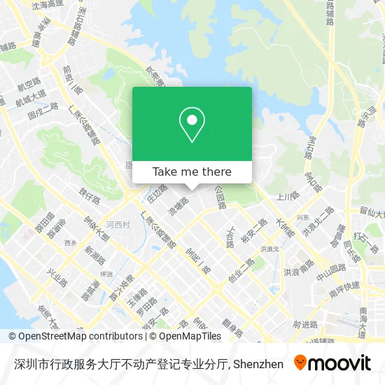 深圳市行政服务大厅不动产登记专业分厅 map