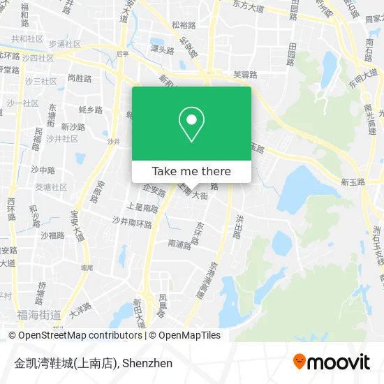 金凯湾鞋城(上南店) map