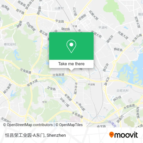 恒昌荣工业园-A东门 map