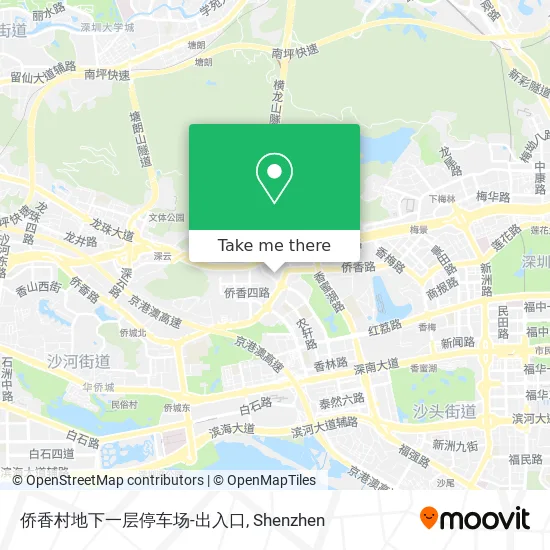侨香村地下一层停车场-出入口 map