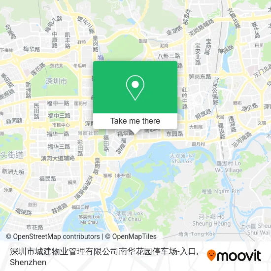 深圳市城建物业管理有限公司南华花园停车场-入口 map