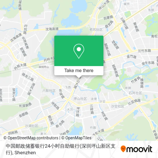 中国邮政储蓄银行24小时自助银行(深圳坪山新区支行) map
