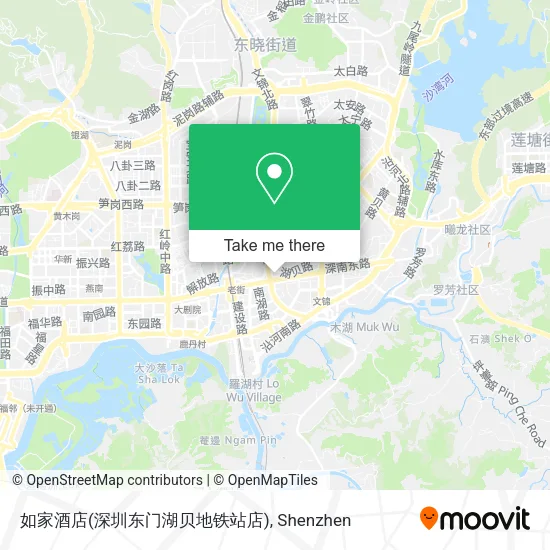 如家酒店(深圳东门湖贝地铁站店) map