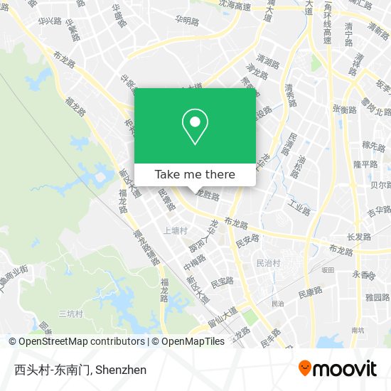 西头村-东南门 map