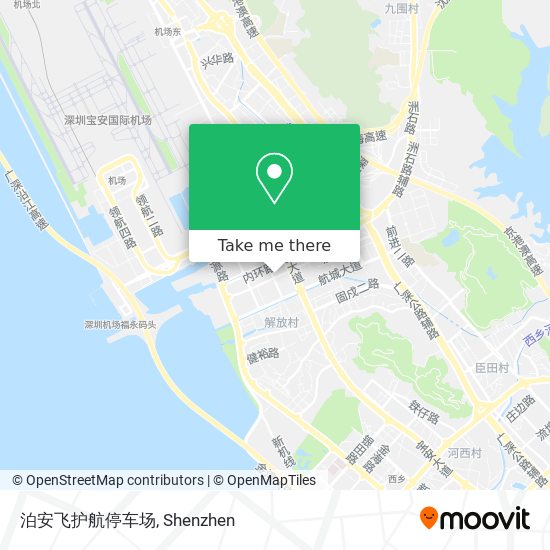 泊安飞护航停车场 map