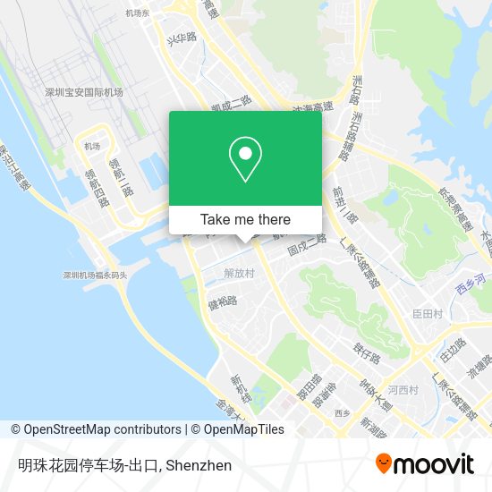 明珠花园停车场-出口 map