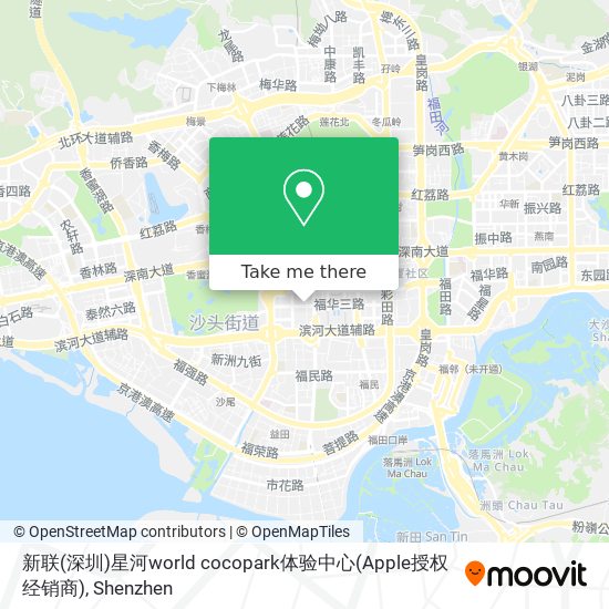 新联(深圳)星河world cocopark体验中心(Apple授权经销商) map