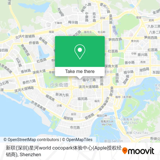 新联(深圳)星河world cocopark体验中心(Apple授权经销商) map