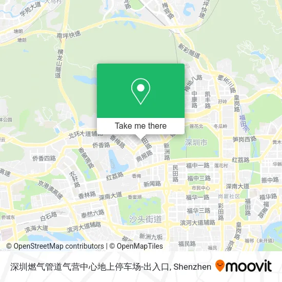 深圳燃气管道气营中心地上停车场-出入口 map