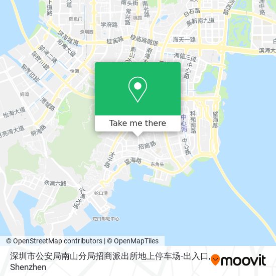 深圳市公安局南山分局招商派出所地上停车场-出入口 map