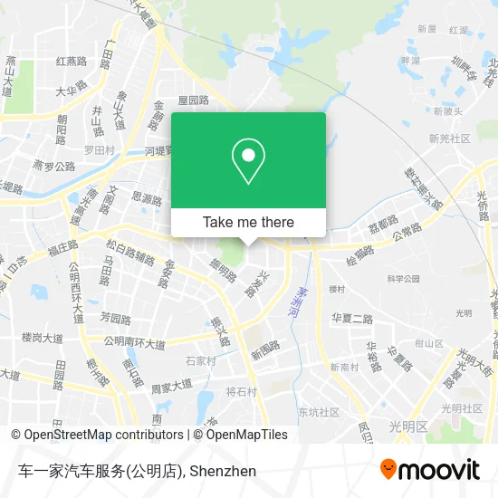 车一家汽车服务(公明店) map